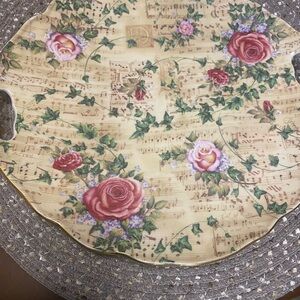 Floral Music Sheet Decorative Plate